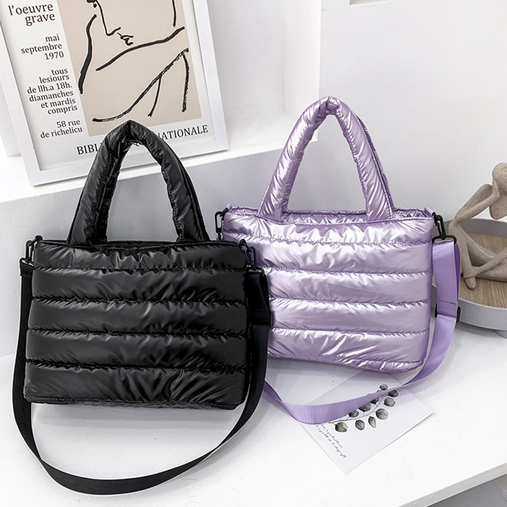Shoulder Bag Structured - Bolsa feminina puffer acolchoada bolsa inchada