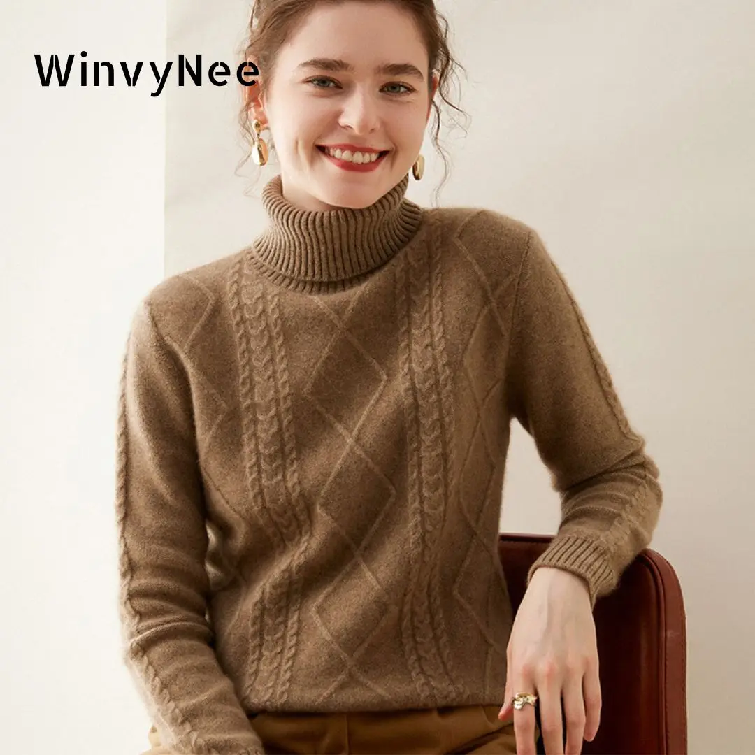 Cashmere Sweater Formal - Suéteres Femininos WinvyNee de Lã Cashmere