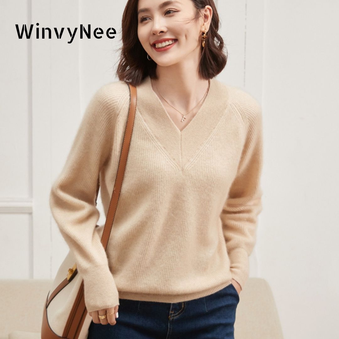 Cashmere Sweater Formal - WinvyNee Suéteres femininos de lã de