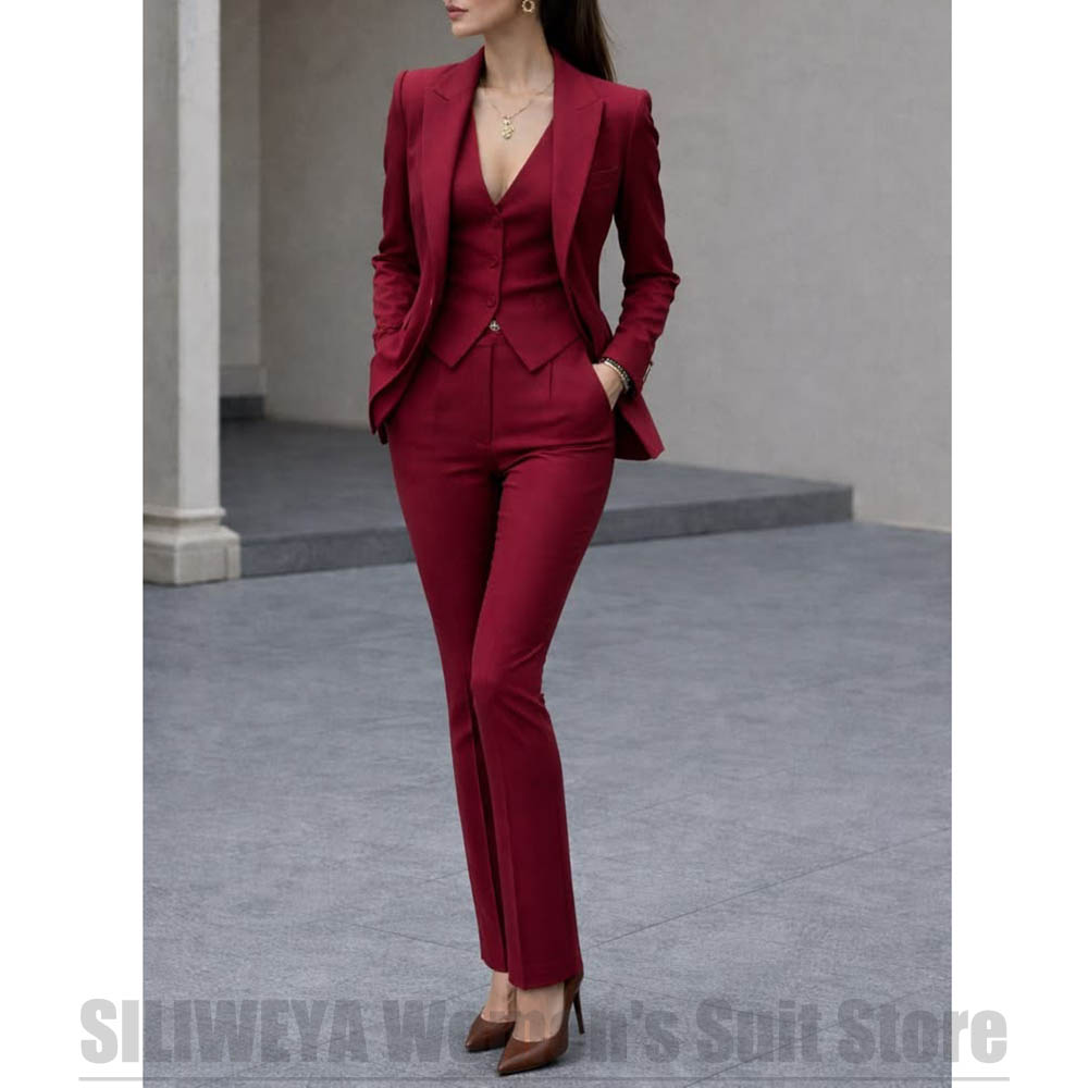 Women Formal Wear Business - Conjunto feminino de 3 peças, blazer,