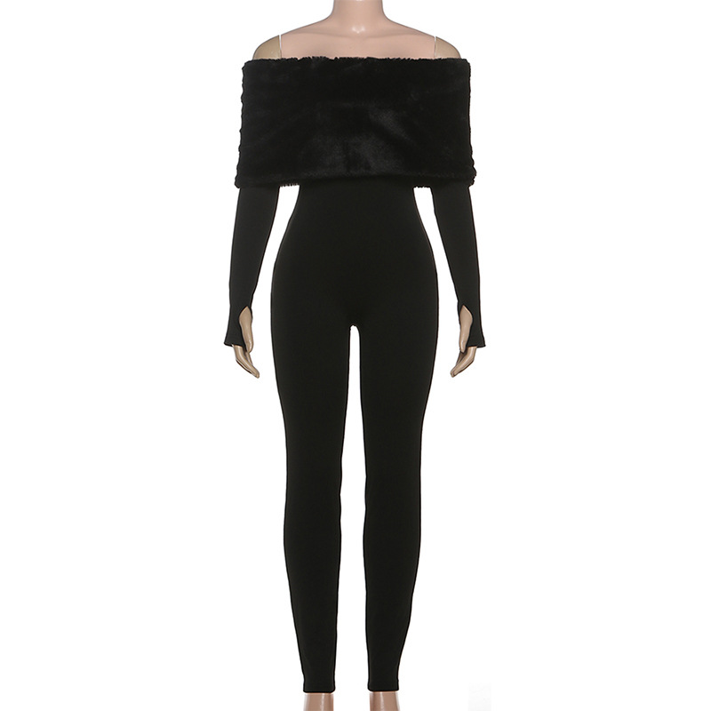Pele de luxo feminino macacão  - Women'S Formal Jumpsuit Evening Wear avaliação e preço