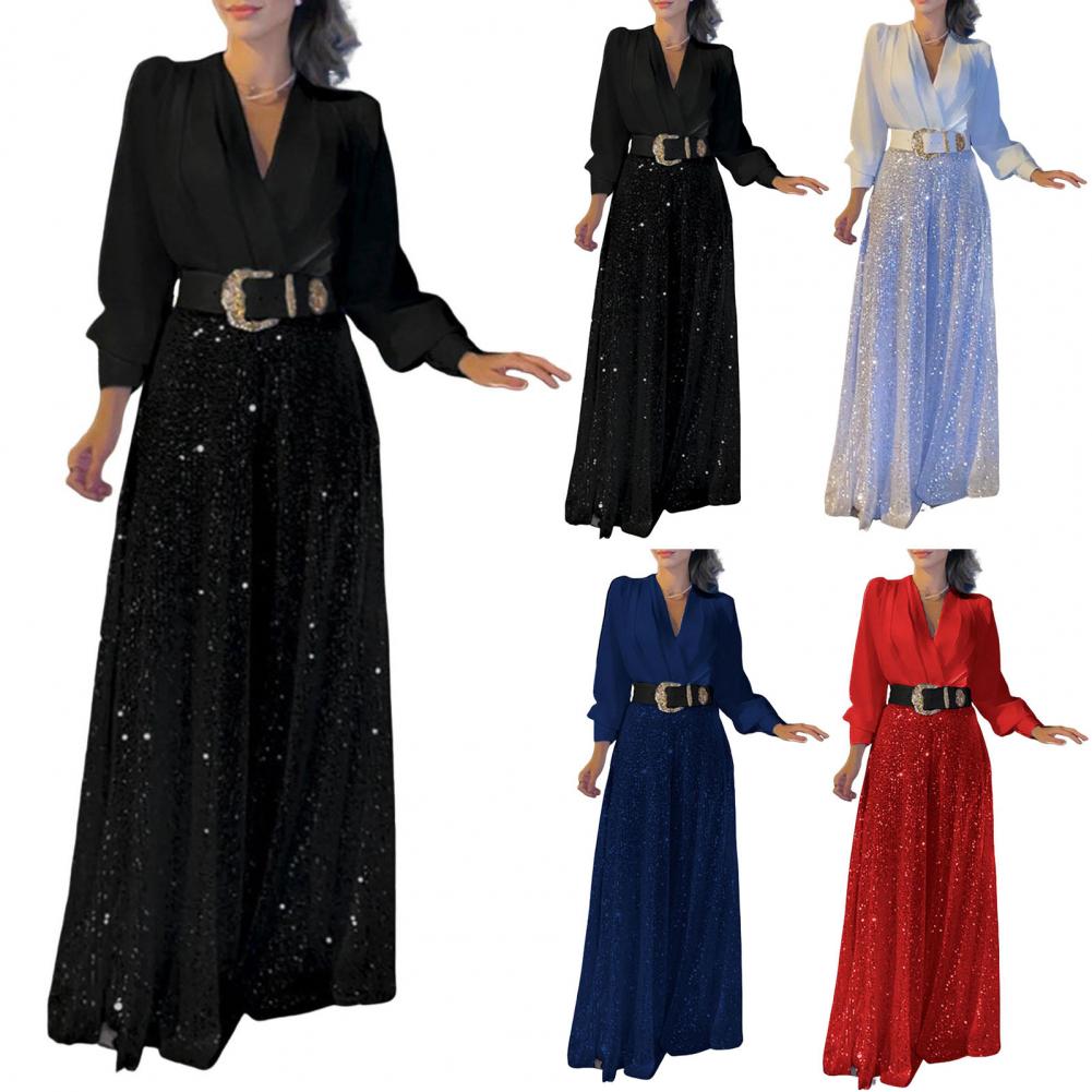 Macacão Feminino de Perna Larg - Women'S Formal Jumpsuit Evening Wear avaliação e preço