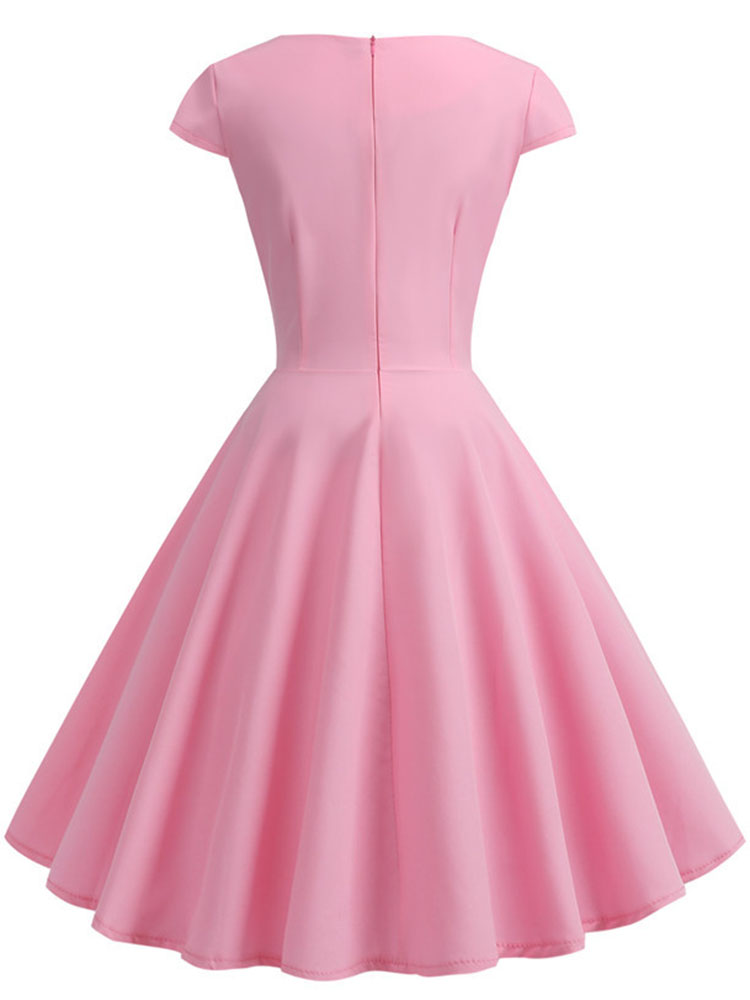 Vestido de verão rosa feminino - Women Formal Wear For Office avaliação e preço
