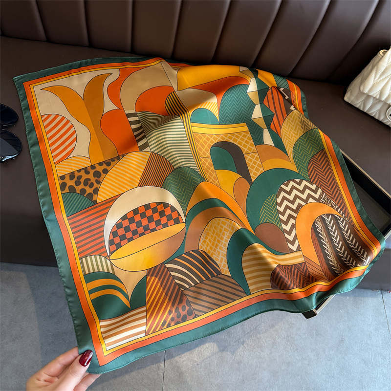2026 nova geometria impressão  - Scarf Silk Neck avaliação e preço