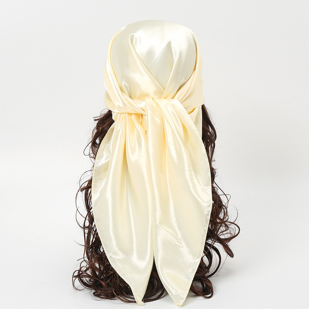 90cm cores sólidas lenço hijab - Scarf Silk Neck avaliação e preço
