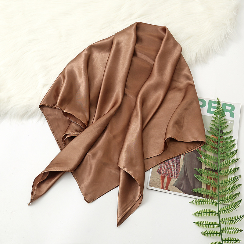 90cm cores sólidas lenço hijab - Scarf Silk Neck avaliação e preço