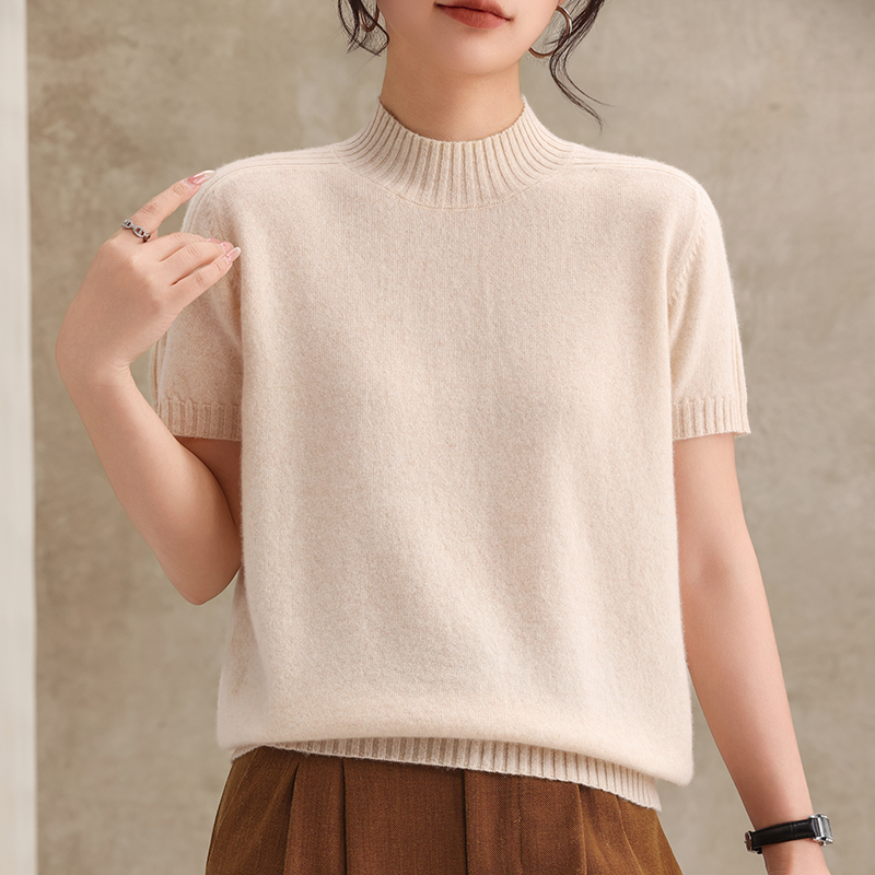 Camiseta de malha de mistura d - Cashmere Sweater Formal avaliação e preço