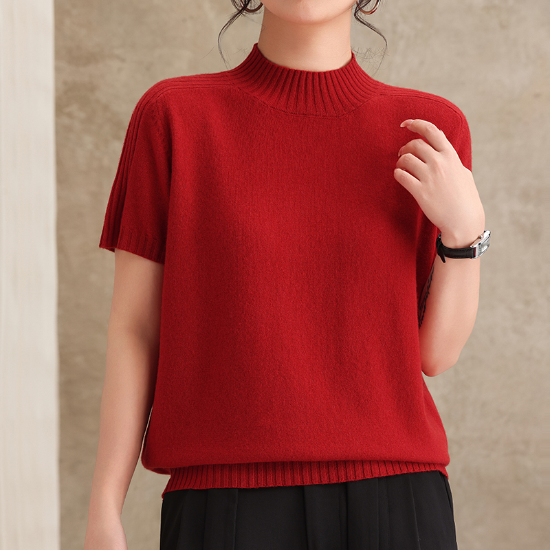 Camiseta de malha de mistura d - Cashmere Sweater Formal avaliação e preço